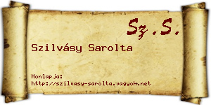 Szilvásy Sarolta névjegykártya