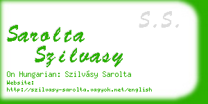 sarolta szilvasy business card