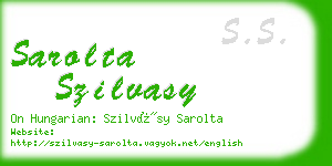 sarolta szilvasy business card